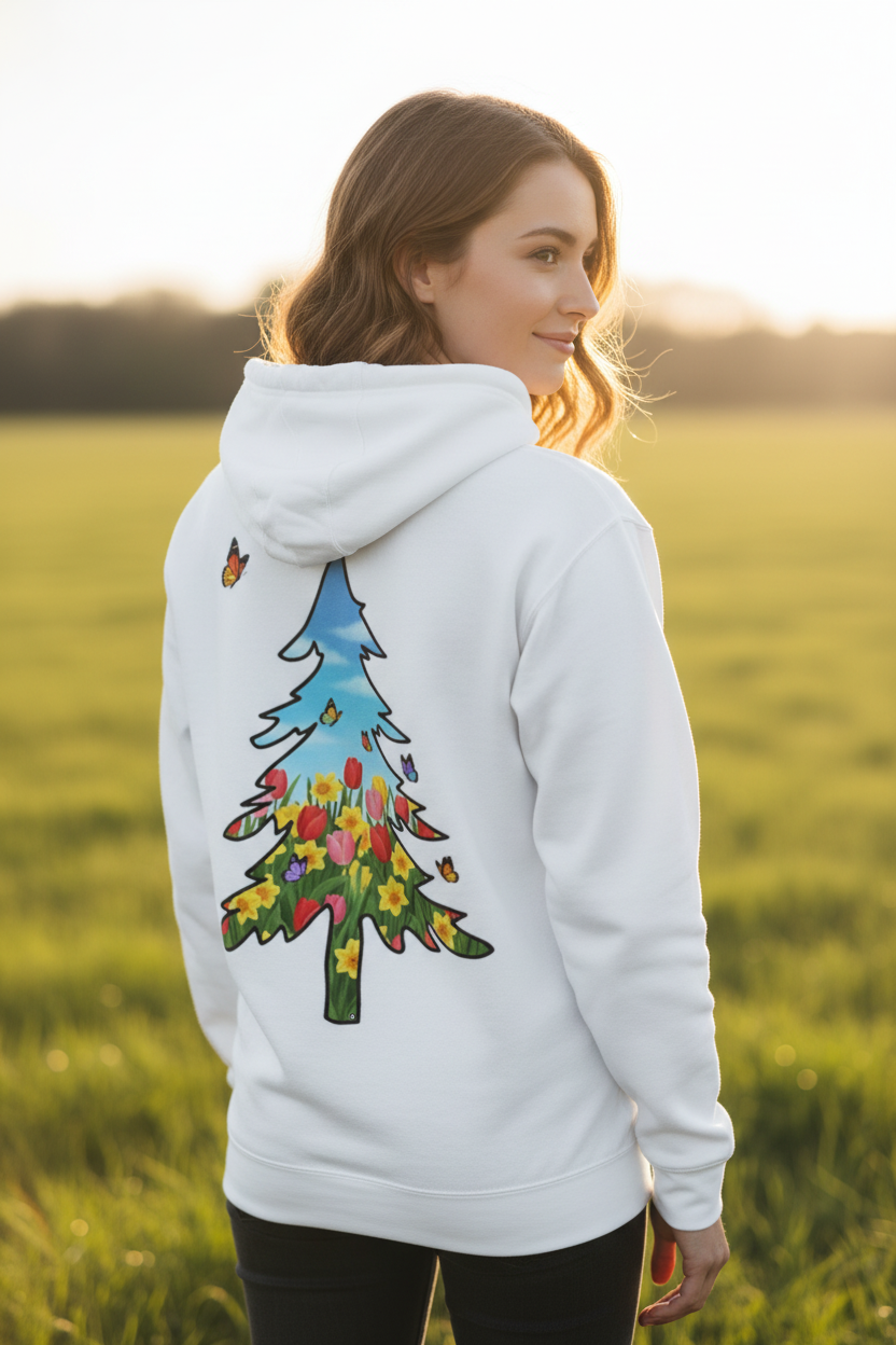 Tulip Blooms Butterfly Hoodie – Bloom Wherever You Go